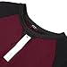 Coofandy Mens Long Sleeve T-shirt Tee Cotton Raglan shirts Wine Red Small