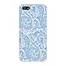 Light Blue Paisley Pattern Hard Case Cover iPhone 5S / 5
