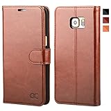 OCASE Galaxy S6 Edge Plus Case Leather Wallet Flip Case For SAMSUNG Galaxy S6 Edge Plus - Brown
