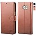 OCASE Galaxy S6 Edge Plus Case Leather Wallet Flip Case For SAMSUNG Galaxy S6 Edge Plus - Brown
