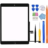 for iPad 9 (9th Generation) A2602 A2603 A2604 A2605 Screen Replacement Digitizer Touch Glass Kits, for iPad 2021 9th Gen 10.2 Inch, Full Repair Sets+Home Button[NO Fingerprint Reader] [NO LCD]
