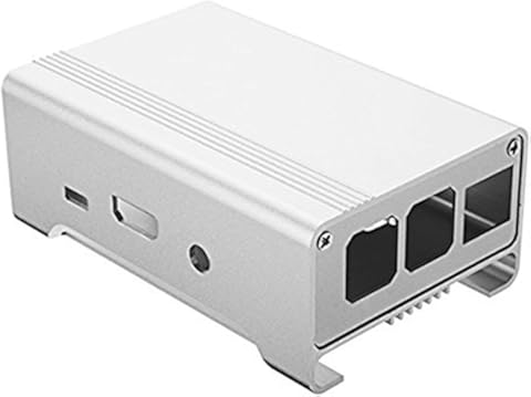 nbvmngjhjlkjlUK Caja de aleación de Aluminio Chasis de Placa Base de computadora de Carcasa Protectora con Ventilador de refrigeración para cáscara de Frambuesa Metal 3B + (Blanco)