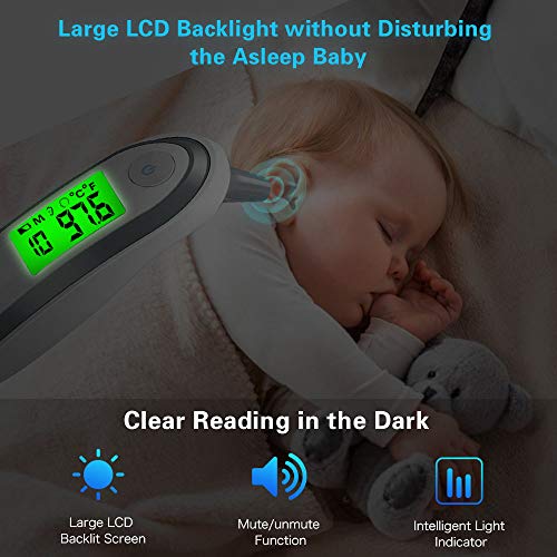 Upgrade Ear and Forehead Thermometer, Digital Medical Infrared