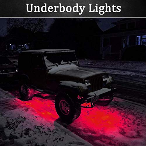 Vouke 10Pcs Red 6 LED Side Marker Indicators,Rear Tail Light,Underglow Kit, Wheel Well Lights Universal fits Trailer Truck Lorry HGV Bus Boat Rv Lorries Jeep SUV etc - Thumbnail 4