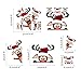 TOARTi Christmas Reindeer Wall Decal,Lovely Christmas Wall Sticker for Kids Room Decoration,Adorable Window Cling Decal,Christmas Home Decals (9 pcs)