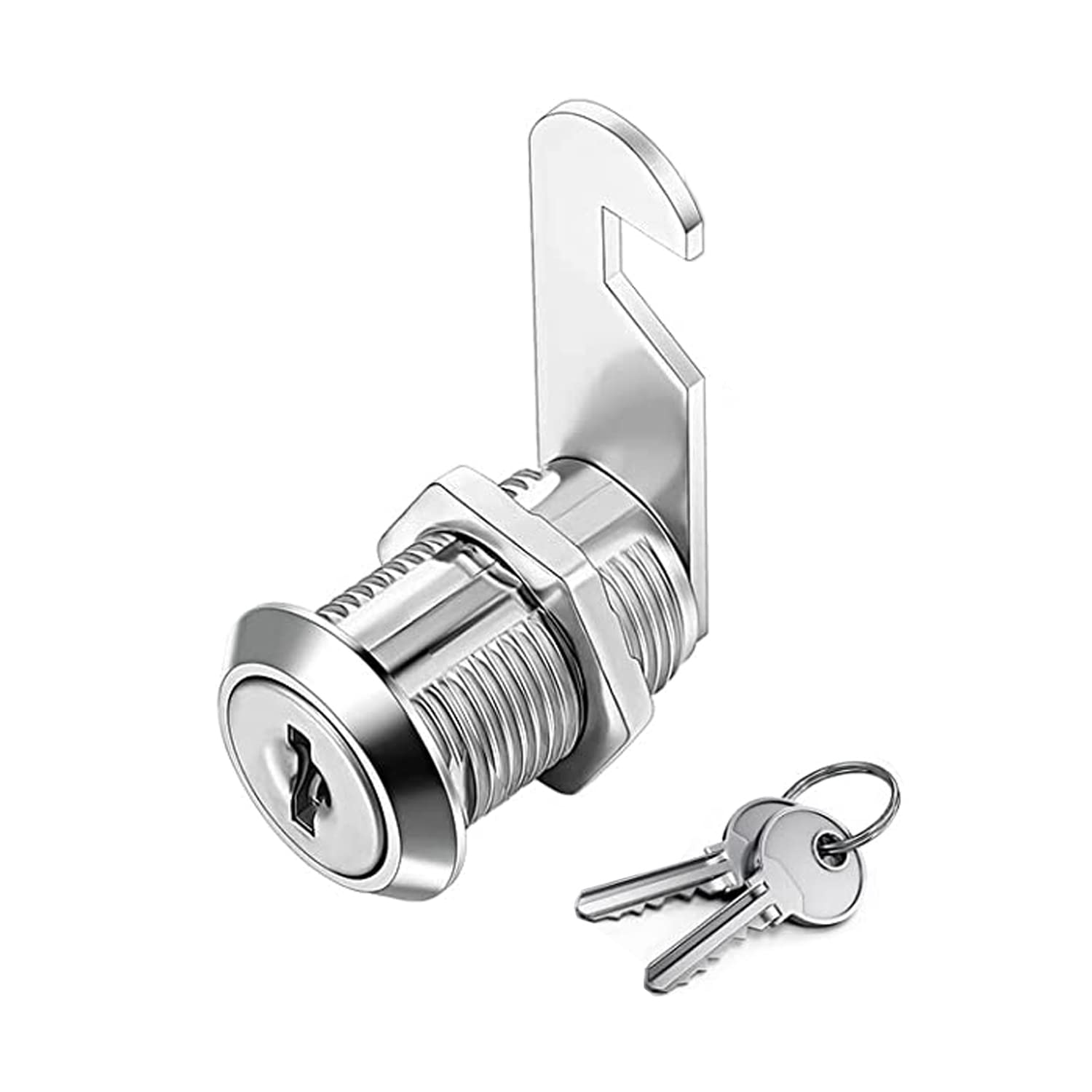 Cupboard Locks, Cam Lock, Door Lock, Letter Box Lock, Cabinet Lock for Mailbox Drawer Cupboard Cabinet with 2 Keys, Each Lock has Different Keys, Optional Length 16mm/20mm/25mm/30mm