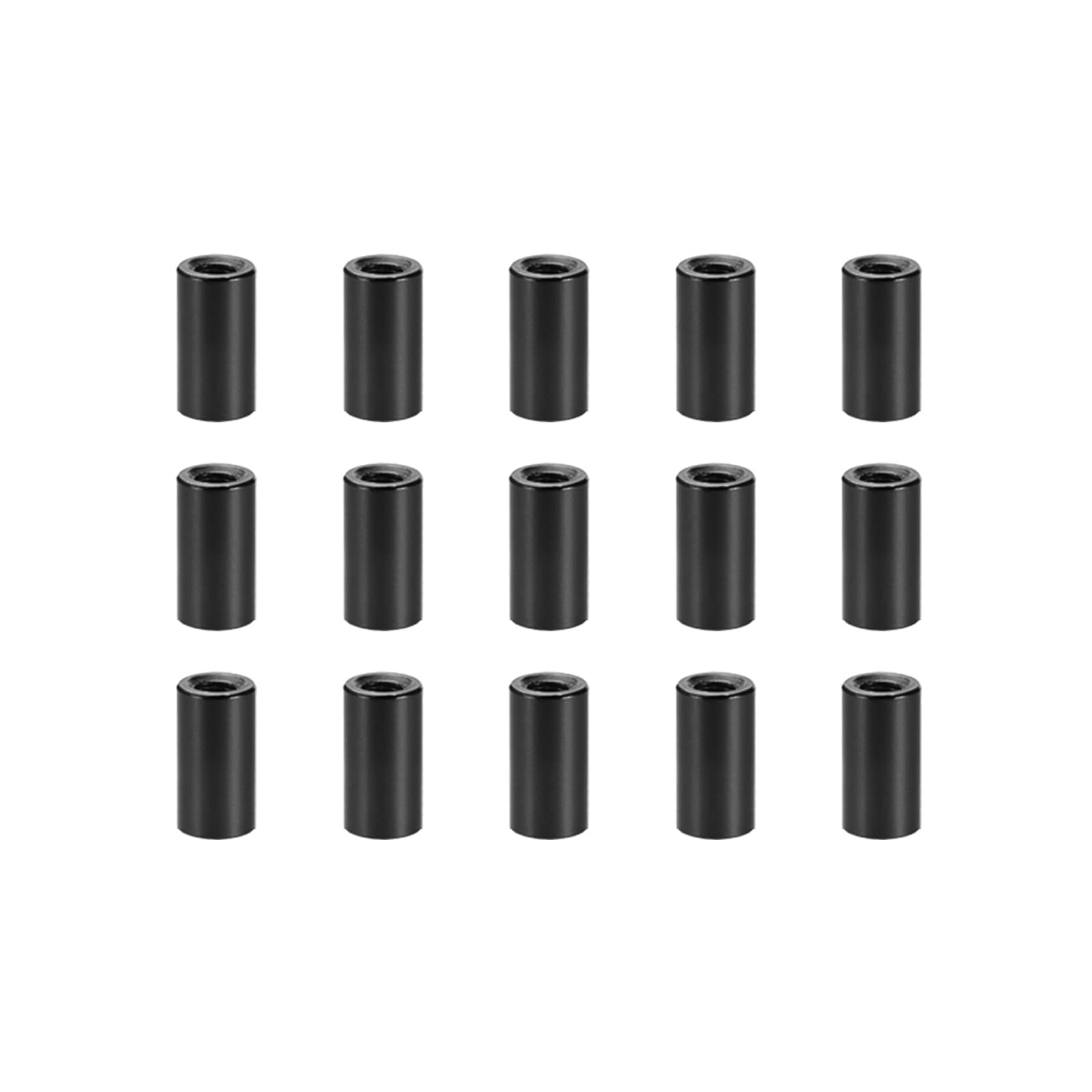 YOKIVE 15 Pcs Standoff Spacer, Aluminum Round Straight Spacer | Prevent Joint Deformation, Great for Robot, Drone (Black, M3, 10mm)