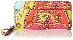 Image of GUESS Kamryn VP Large Zip Around Wallet, Coral Multi
