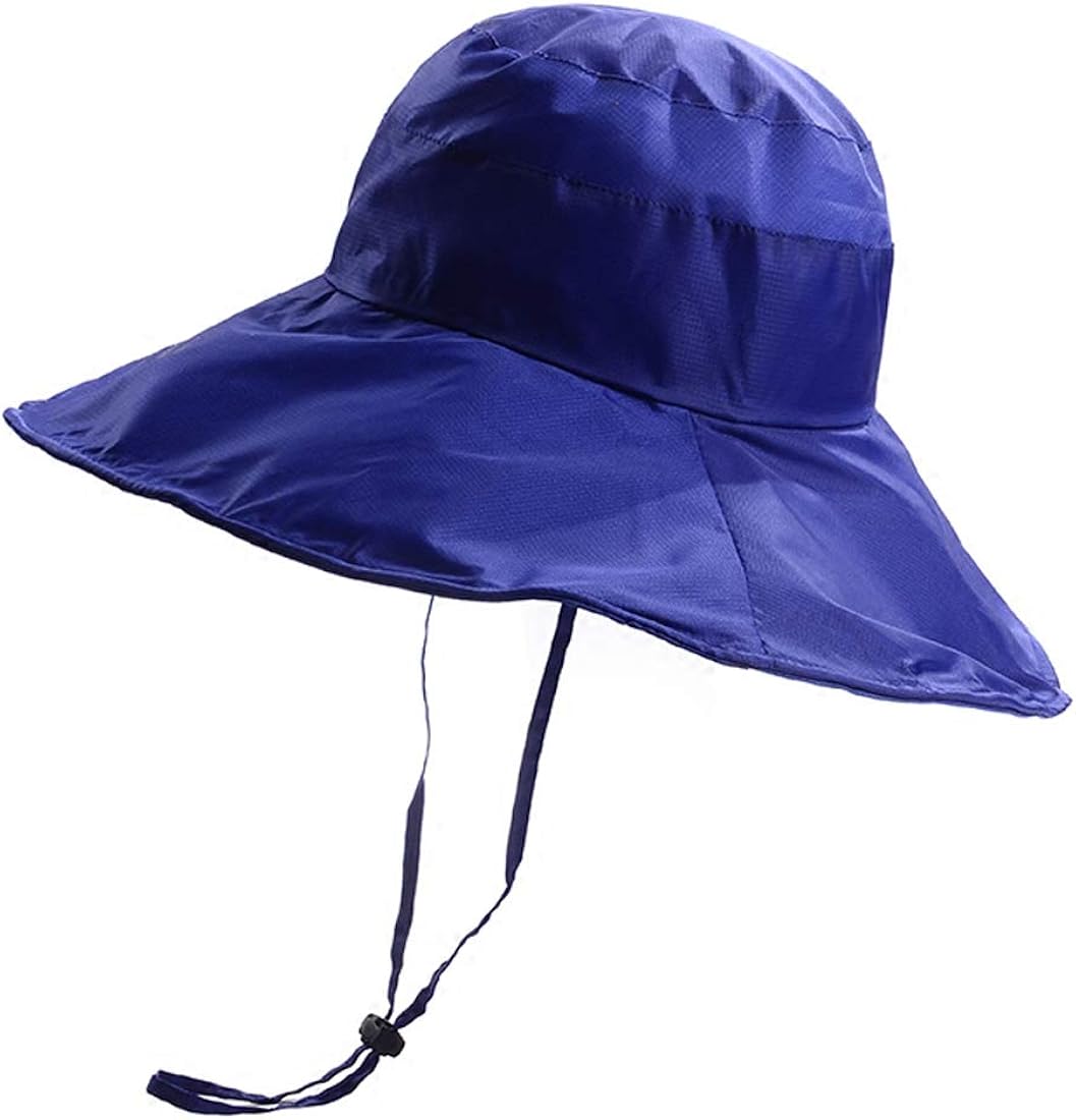 BeFur Fishing Rain Hat for Men Women Wide Brim UV Protection Boonie Hat Outdoor Safari Cap Blue at  Women’s Clothing store