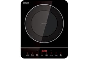 Empava Portable Induction Hot Plate Cooktop, Countertop Electric Stove with Single Burner, 3 Preset Modes, Shatterproof Glass Top, 110~120V Plug-In for Kitchen, RV, and Outdoor Camping