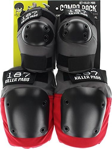 187 Combo Pack Knee/Elbow Pad Set S/M-Grey/Red