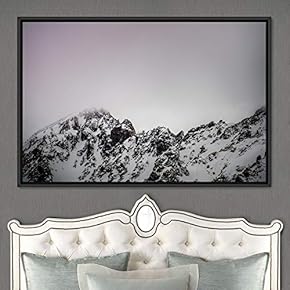signwin Framed Canvas Wall Art Snow Mountain Cool...
