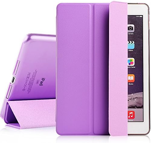 iPad mini Case iPad mini 2 Case KeeGan iPad mini 3 Smart Stand Case with Auto Sleep/Wake Function and Translucent Back for Apple iPad mini 1 / iPad mini 2 / iPad mini 3 (Purple)