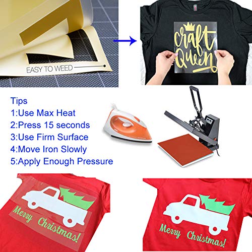 Easy to Weed Iron on Vinyl for Cricut & Silhouette Cameo White Mesky