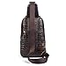 Sunmig Men’s Crocodile Genuine Leather Crossbody Chest Bag Hiking Sling Daypack (Model 3201)