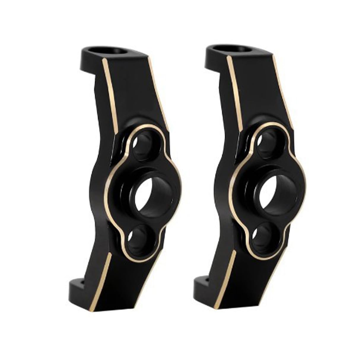 Hsthe Sea 1Pair Brass Caster Blocks Brass Counterweights for 1/18 RC Crawler TRX4M Upgrade Parts