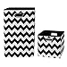 Modern Littles BLDSTOR101 Bold Chevron Folding Storage Bin Black
