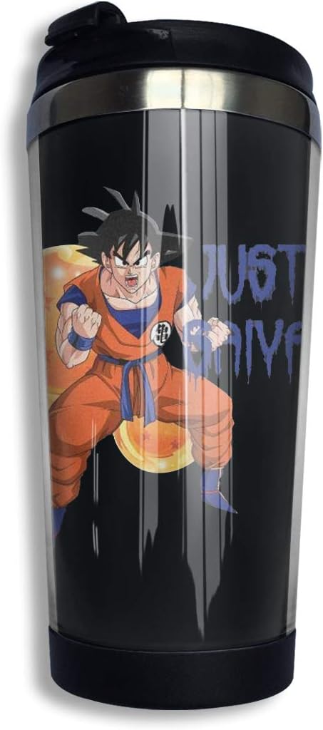 YOHHOY Dragonball Z Super Saiyan Goku Just Saiyan 14 OZ Double Wall Vacuum Insulated Travelling Cups/Coffee Mug