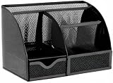 EXERZ Desk Organiser Mesh Desk Tidy Caddy Multifunctional 7 Compartments Black view 10