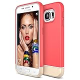 Galaxy S6 Case, Maxboost Vibrance Series Soft-Interior Scratch Protection Metallic Finished Base with Slider Style Hard Case for Samsung Galaxy S6 - Italian Rose / Champagne Gold