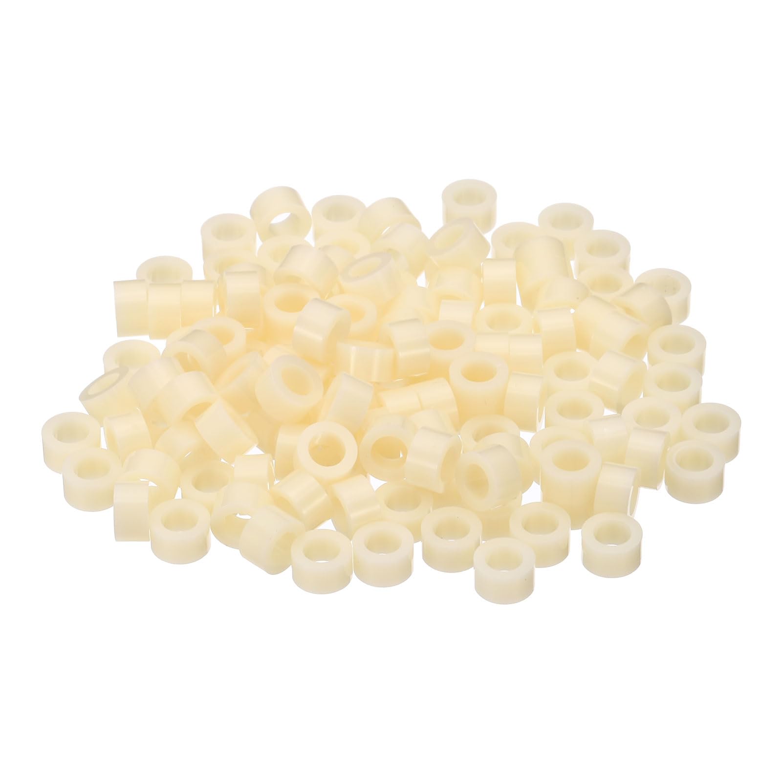 PATIKIL M5 Round ABS Spacers Washer Heavy Duty Spacers Never Rust, 240 Pcs 5.5mm ID, 9mm OD, 5mm Length Without Threaded,Switch and Receptacle Spacers Hardware for M5 Screws — image 1