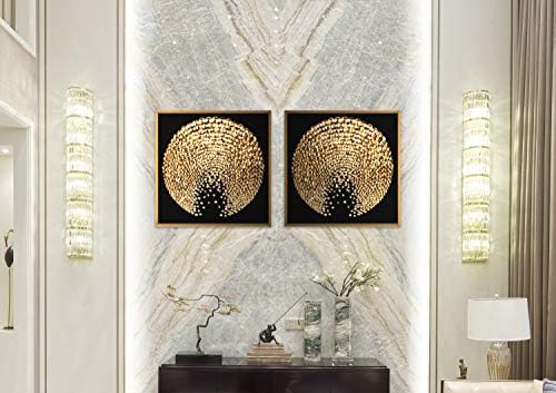 Chic Home Hdp9328 An Decor Sunburst 2 Piece Set Framed Wrapped Canvas Wall Art Giclee Print