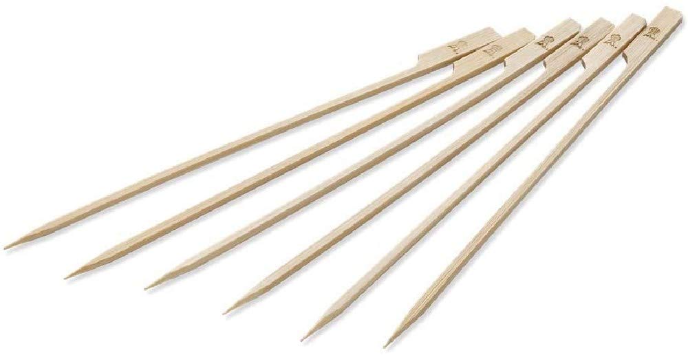 Weber Kebab Skewers - Bamboo | Pack of 25 Disposable BBQ Skewers | Eco Conscious & Sustainable Food-Safe Sticks | Meat, Vegetable & Fruit Sticks for Barbeque, Grill, Chocolate Fountain or Oven (6608)