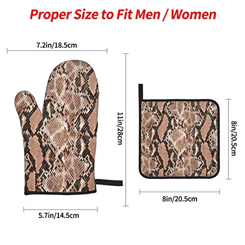 51a29meAbtL Juego de Manoplas y Porta ollas para Horno,Textura de patrón de Piel de Serpiente repitiendo, Guantes y agarraderas… Juego de Manoplas y Porta ollas para Horno,Textura de patrón de Piel de Serpiente repitiendo, Guantes y agarraderas… - Imagen 5