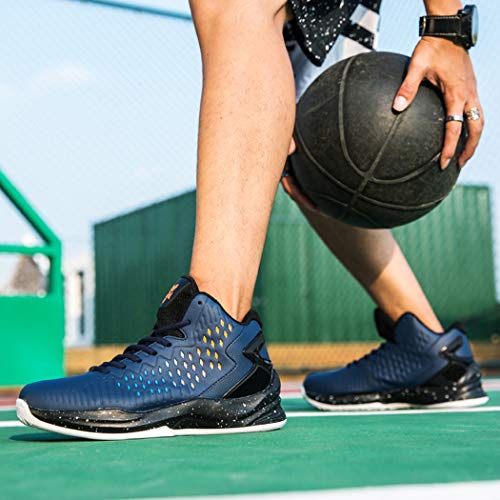 BEITA High Upper Basketball Shoes Sneakers Men Breathable Sports Shoes Anti Slip Blue