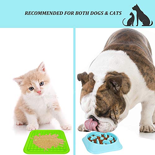 Dog Lick Mat with Slow Feeder Dog Bowl, Shovel and Brush Premium Slow