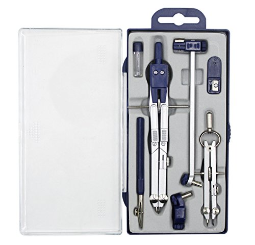 BYP Stainless Steel Circle Drawing Compasses Geometry Sets Math Drafting Dividers Tool Set 5 Pack