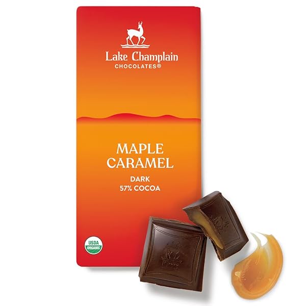 LAKE CHAMPLAIN DARK CHOCOLATE MAPLE CARAMEL BAR, 3.25...