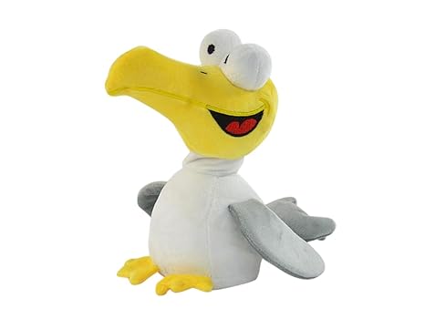 Laber Möve Emma mit Aufnahme und Wiedergabefunktion Plüsch Scherzartikel LUSTIG inkl. Batterien