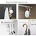 Poeland Over Cabinet Drawer Double Hooks 304 Stainless Steel Narrow Door Hook for Kitchen, Bathroom, Drawer, Wardrobe Door, Cabinet Door, Office Cubicle Partition Hook Pack of 4