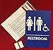 Rock Ridge Unisex Restroom Sign Blue/White - ADA Compliant (1)