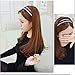 UPmall Sports Headband No Slip Grip Hairband Elastic Pullover 0.79 Inch Wide Double-straps Silicone Lined Sweatband