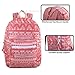 Trailmaker Girls' All Over Printed Backpack 17 Inch With Padded Straps (Peach Tribal)