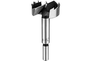 1-3/8 Inch Forstner bit, BASYNOL Forstner Drill Bit for Wood with Round Shank