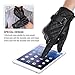 Vbiger Winter Pu Leather Warm Touch Screen Gloves, Warp-knitted Velvet Cashmere Male Gloves in Moderate Size