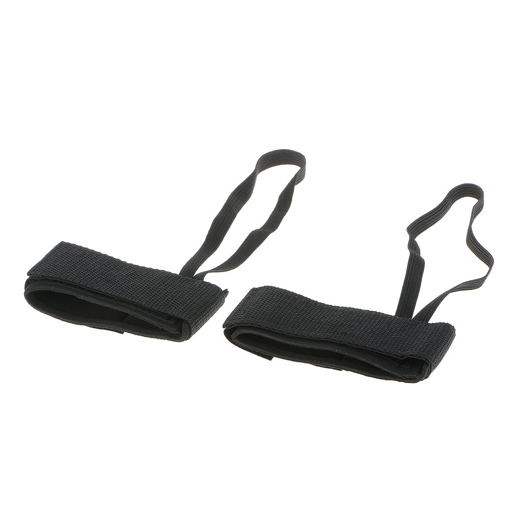 CUTICATE 2pc Black Durable Bodyboard Fin Saver Leashes Flippers Swim Dive Fins Tether
