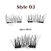 ICYCHEER Long Magnetic Eyelashes Plus Storage Case, Full and Half Size Lashes, 0.2mm Ultra Thin Magnetic False Eyelashes, 3D Reusable Fake Lashes, 3 Pairs / 12 Pieces (05)