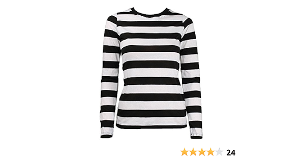 Long Sleeve Striped Shirt Black 