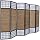 Paravent 3 Parties Homestyle4u Bois Bambou Papier De Riz Brun - Séparateur De Pièce Pliable Opaque