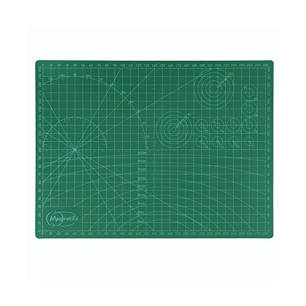 magnetiks Schneidematte 2er Set - DIN A3 und DIN A4 im 2er Set Schneideunterlage - selbstheilend doppelseitig grÃ¼n – Bild 6