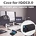 Portable case for IQOS3.0 Electronic Cigarette Frosted Leather Protcective 2 in 1 Skin Shell Cover Box for iqos3.0 (Black)