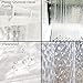 3D Waterproof Shower Curtain - Crazylynx Bath Tub Shower Curtain EVA Anti-Bacterial Anti-Mildew Bathroom Curtains Liner Set with 12 Hooks Gifts for Home Hotel School Men Women Kids Decorative Clear