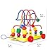 Boxiki kids Wooden Bead Maze Pull Toy & Activity Cube | Early Childhood Education Toys to Develop Cognitive Thinking & Fine Motor Skills | Wooden Roller Coaster for Kids, Toddlers & Children