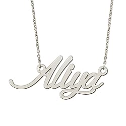 BYBWBL Aliya Name Pendant Necklace Silver Color