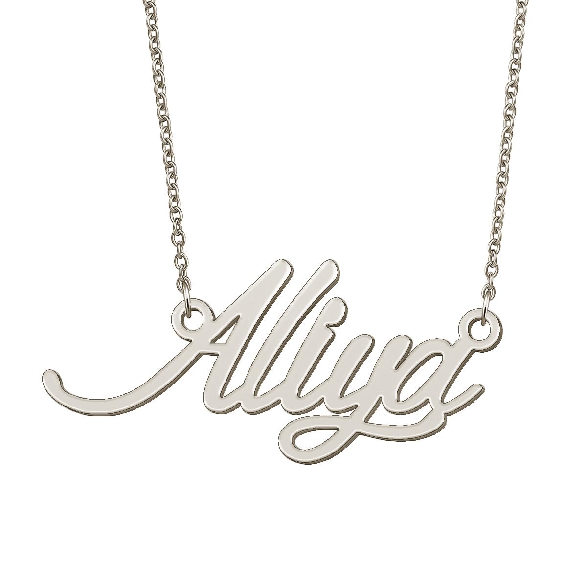 BYBWBL Aliya Name Pendant Necklace Silver Color