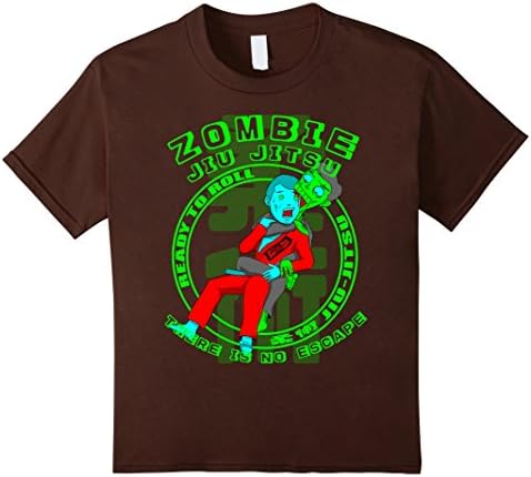 Kids Zombie Jiu Jitsu T-Shirt 12 Brown
